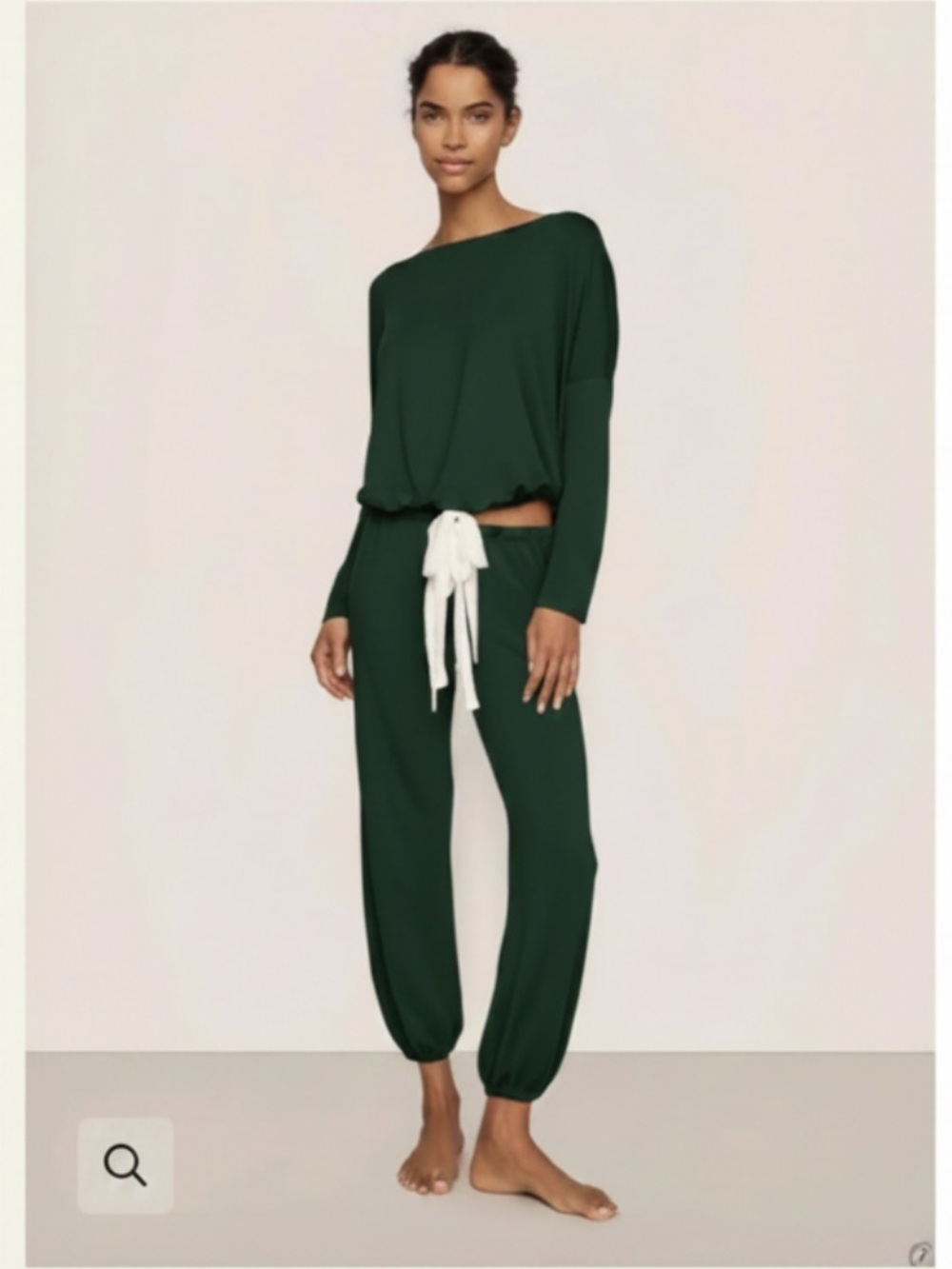 Eberjey Gisele TENCEL™ Modal Slouchy Pajama Set Emerald Green Women’s Medium